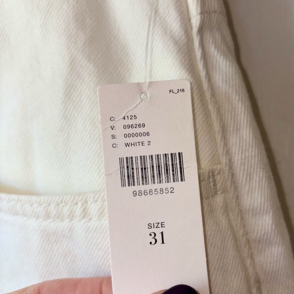 Anthropologie Pilcro “The Devon” White Denim Shorts NWT Size 31 - Picture 5 of 7